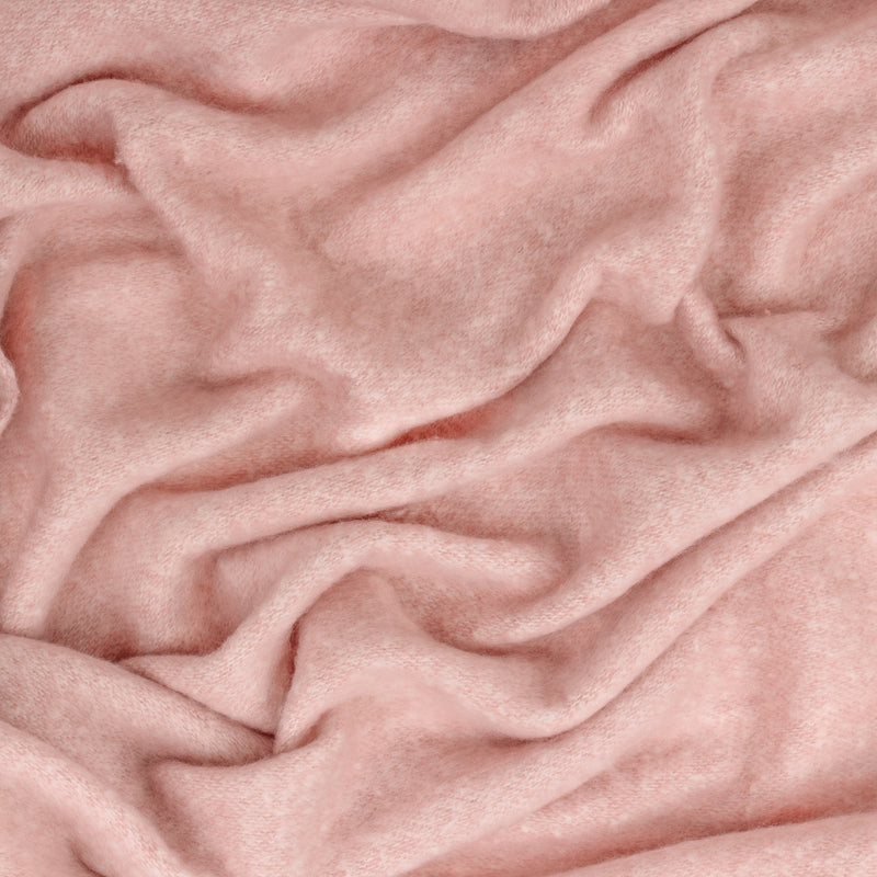 Plain Pink Throws - Cozy Woven Tasselled Throw Pink Furn