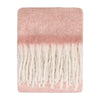 Plain Pink Throws - Cozy Woven Tasselled Throw Pink Furn