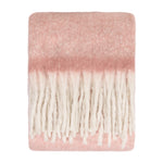 Plain Pink Throws - Cozy Woven Tasselled Throw Pink Furn