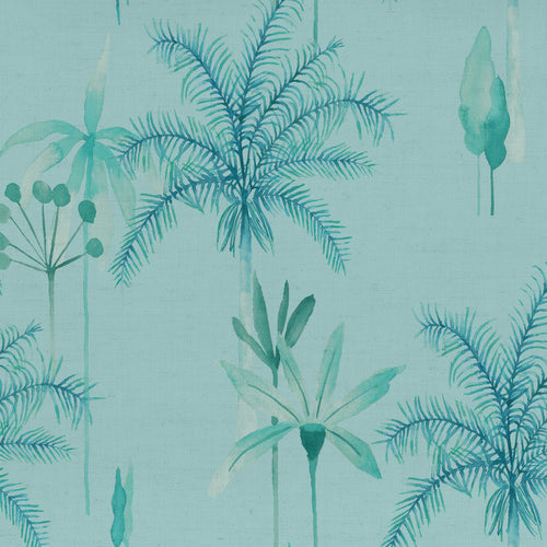 Floral Blue Fabric - Cozzo Printed Cotton Fabric (By The Metre) Atlas Voyage Maison