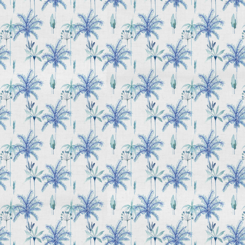 Floral Blue Fabric - Cozzo Printed Cotton Fabric (By The Metre) Cobalt Voyage Maison