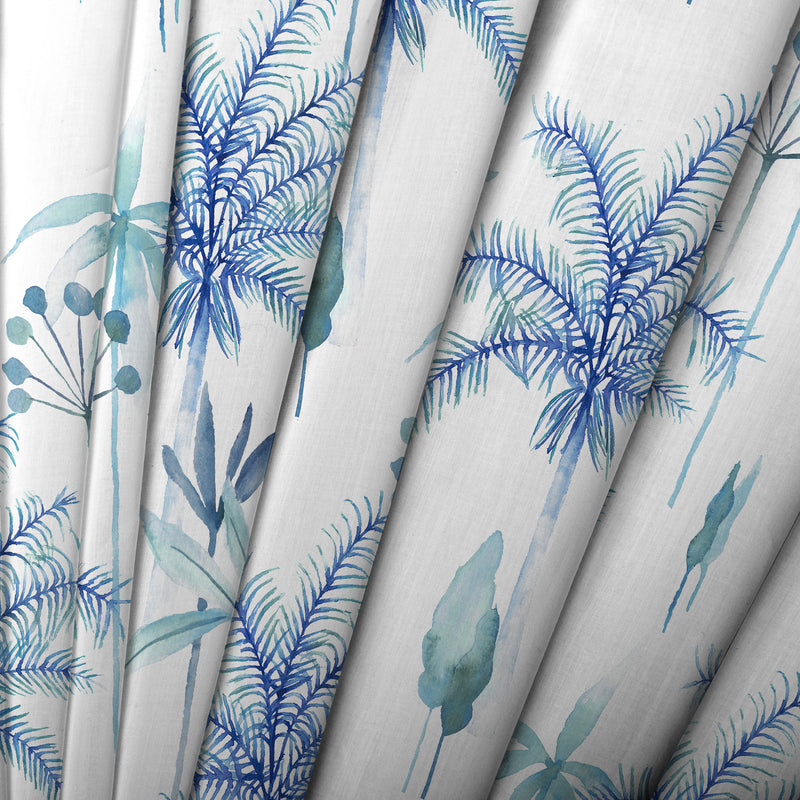 Floral Blue Fabric - Cozzo Printed Cotton Fabric (By The Metre) Cobalt Voyage Maison