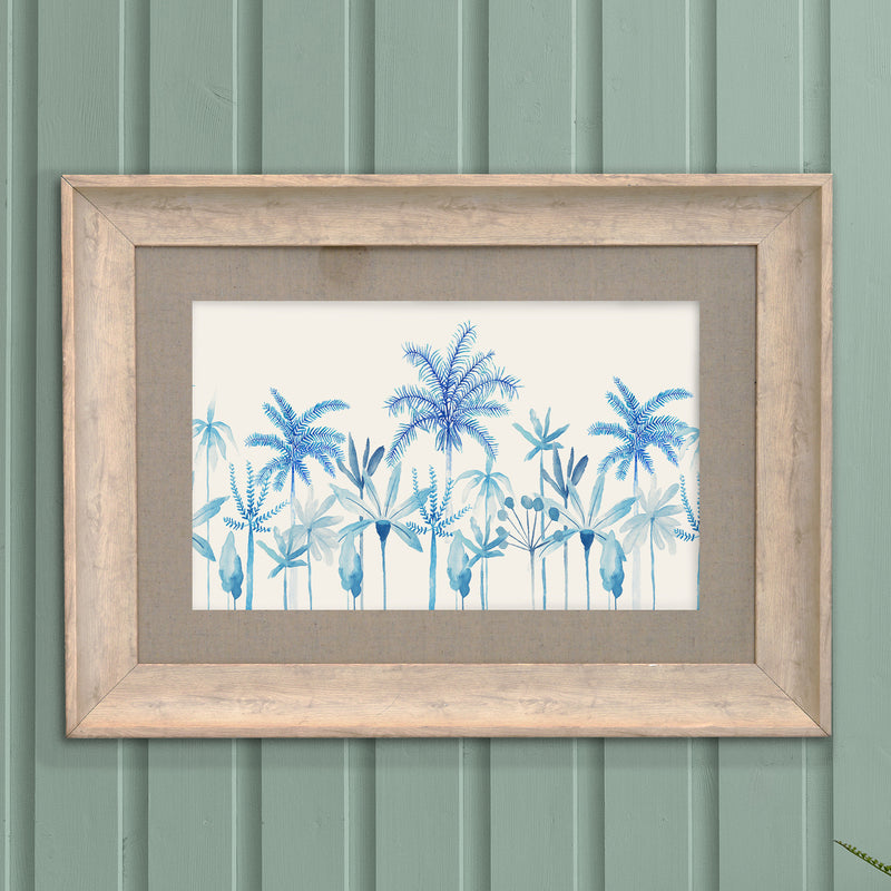 Global Blue Wall Art - Cozzo  Framed Print Birch/Cobalt Voyage Maison