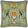 Evans Lichfield Chatsworth Peacock Piped Cushion Cover in Sage