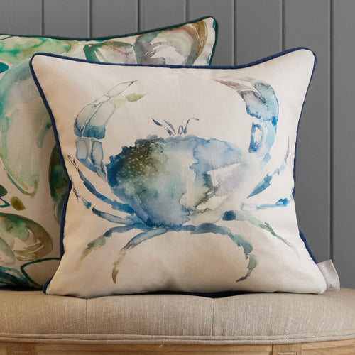  Cushions - Crab  Cushion Cover Cobalt Voyage Maison