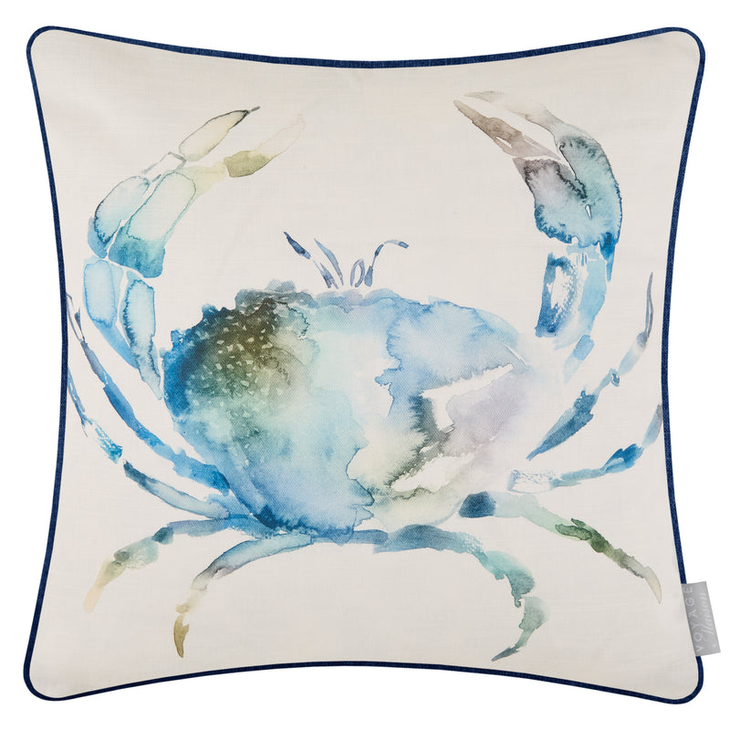  Cushions - Crab  Cushion Cover Cobalt Voyage Maison