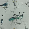 Voyage Maison Cranes Printed Fabric in Cobalt/Natural