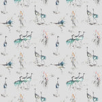 Voyage Maison Cranes Printed Fabric in Cobalt/Natural