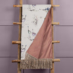 Voyage Maison Cranes Printed Throw in Ironstone