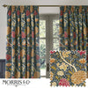 Floral Blue Curtains - Cray Floral Chenille Pencil Pleat Curtains Indigo/Berry Morris & Co