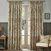 Floral Beige Curtains - Cray Floral Chenille Pencil Pleat Curtains Stone/Clay Morris & Co