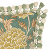 Floral Yellow Cushions - Cray Tasselled Velvet Cushion Cover Sage/Sunflower Morris & Co