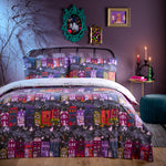 Abstract Grey Bedding - Creepy Town Reversible Duvet Cover Set Charcoal furn.