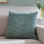  Blue Cushions - Croft Twill Woven Cushion Cover Teal Wylder