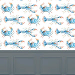 Voyage Maison Crustaceans 1.4m Wide Width Wallpaper in Cobalt