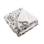  Green Throws  - Celestial Stories Printed Sherpa Fleece Throw Green Furn