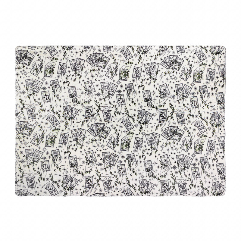  Green Throws  - Celestial Stories Printed Sherpa Fleece Throw Green Furn