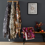  Green Throws  - Celestial Stories Printed Sherpa Fleece Throw Green Furn