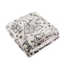  Green Throws  - Celestial Stories Printed Sherpa Fleece Throw Green Furn