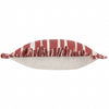 Striped Cream Cushions - Carmon Stripe Ruffle Cushion Cover Linen/Red furn.