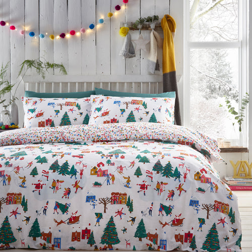 furn. Christmas Together Festive Duvet Cover Set in Multicolour