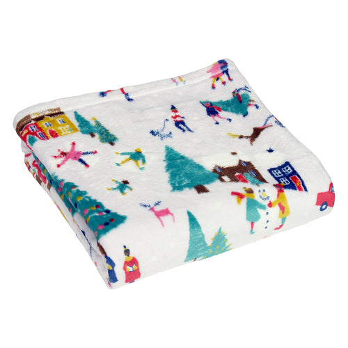 furn. Christmas Together Festive Fleece Throw in Multicolour