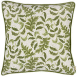 Evans Lichfield Chatsworth Topiary Piped Cushion Cover in Olive