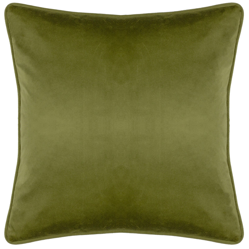 Evans Lichfield Chatsworth Topiary Piped Cushion Cover in Olive