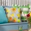 Geometric Blue Cushions - Citrus Trellis Printed Outdoor Cushion Cover Blue Wylder Nature