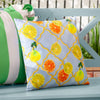 Geometric Blue Cushions - Citrus Trellis Printed Outdoor Cushion Cover Blue Wylder Nature