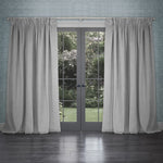 Voyage Maison Cube Velvet Pencil Pleat Curtains in Aluminium