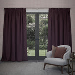 Voyage Maison Cube Velvet Pencil Pleat Curtains in Mauve