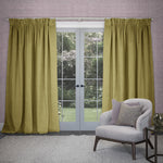 Voyage Maison Cube Velvet Pencil Pleat Curtains in Mustard