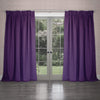 Voyage Maison Cube Velvet Pencil Pleat Curtains in Plum