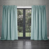 Voyage Maison Cube Velvet Pencil Pleat Curtains in Sky