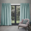 Voyage Maison Cube Velvet Pencil Pleat Curtains in Sky