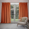 Voyage Maison Cube Velvet Pencil Pleat Curtains in Spice