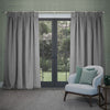 Voyage Maison Cube Velvet Pencil Pleat Curtains in Steel