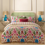 Floral Multi Bedding - Curious Lotus Exotic Floral Duvet Cover Set Linen furn.