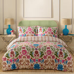 Floral Multi Bedding - Curious Lotus Exotic Floral Duvet Cover Set Linen furn.