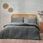 Yard Chunky Waffle Duvet Cover Set in Dusk