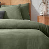 Yard Chunky Waffle Duvet Cover Set in Eucalyptus