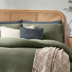 Yard Chunky Waffle Duvet Cover Set in Eucalyptus