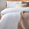 Yard Chunky Waffle Duvet Cover Set in White