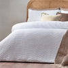 Yard Chunky Waffle Duvet Cover Set in White