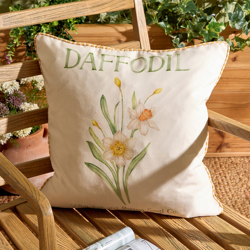  Cushions - Daffodil Outdoor Cushion Cover Yellow Voyage Maison