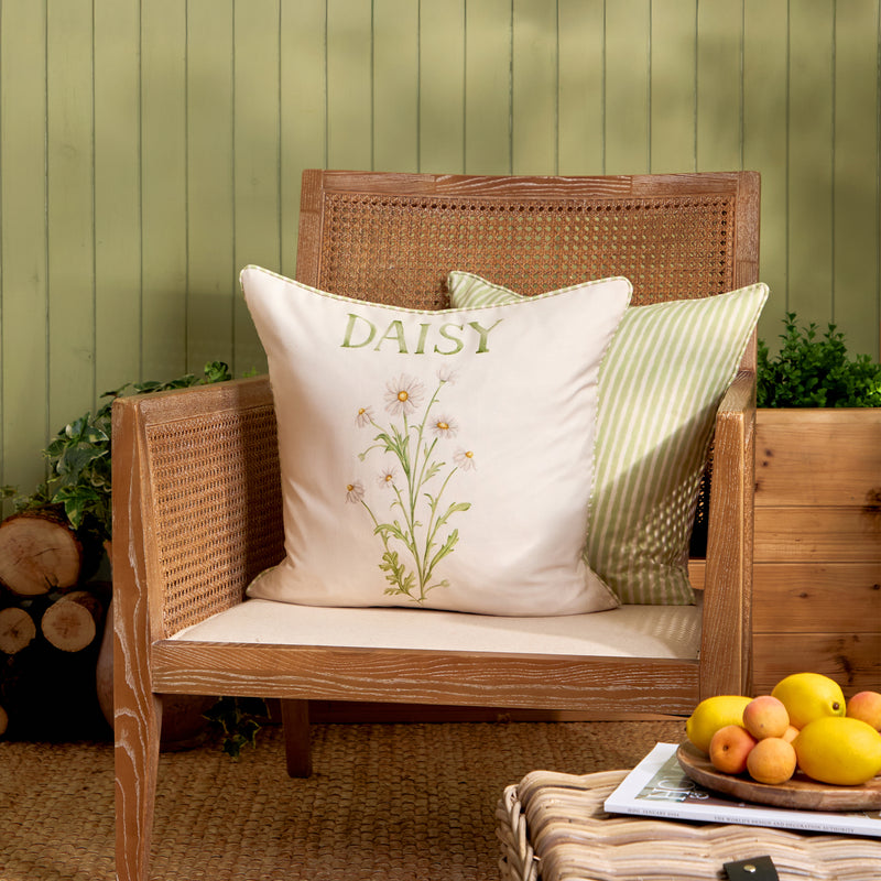  Cushions - Daisy Outdoor Cushion Cover Green Voyage Maison