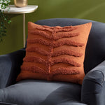 furn. Dakota Tufted Cushion Cover in Rust