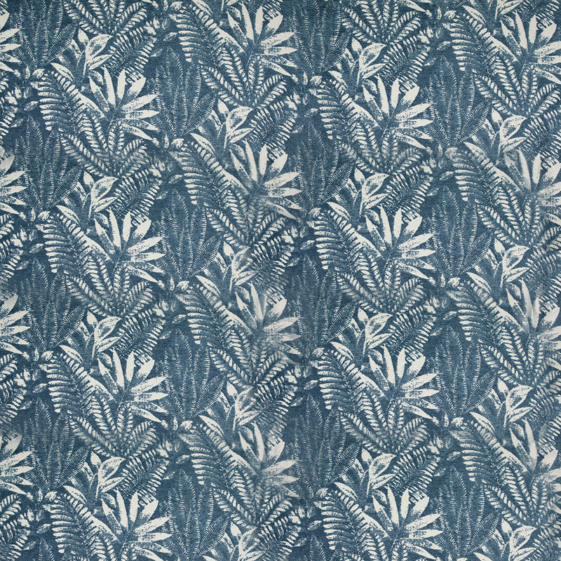 Voyage Maison Dalby Velvet Jacquard Fabric (By The Metre) in Bluebell