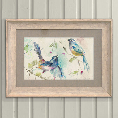 Voyage Maison Damson Birds Framed Print in Birch